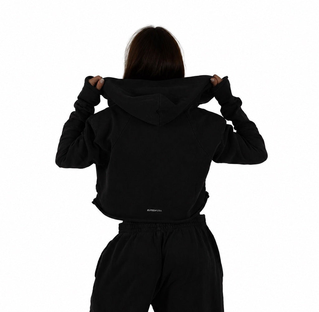 Effortless Drift Cropped Hoodie - Elites Aera