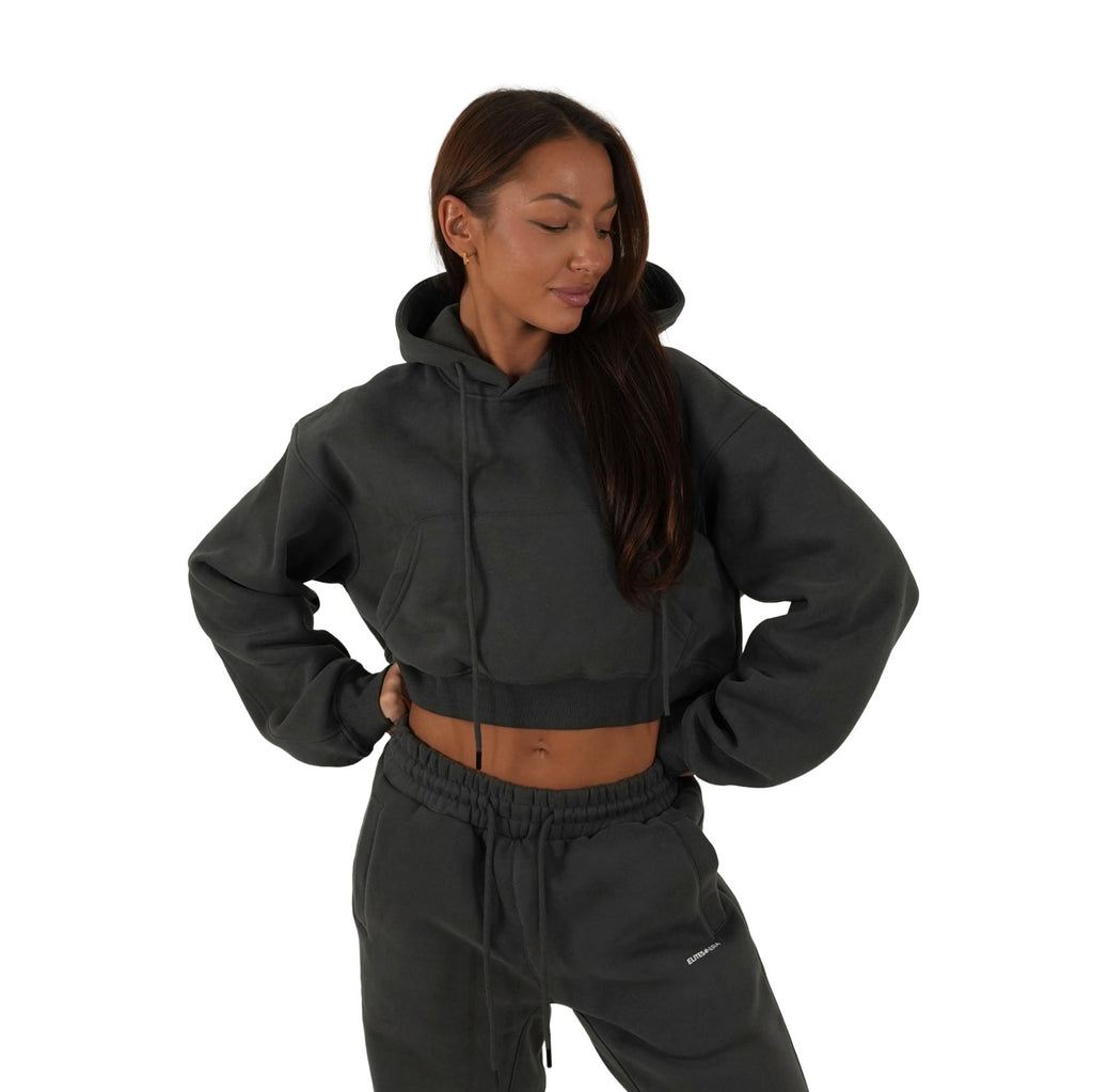 Onyx Aera Cropped Hoodie - Elites Aera