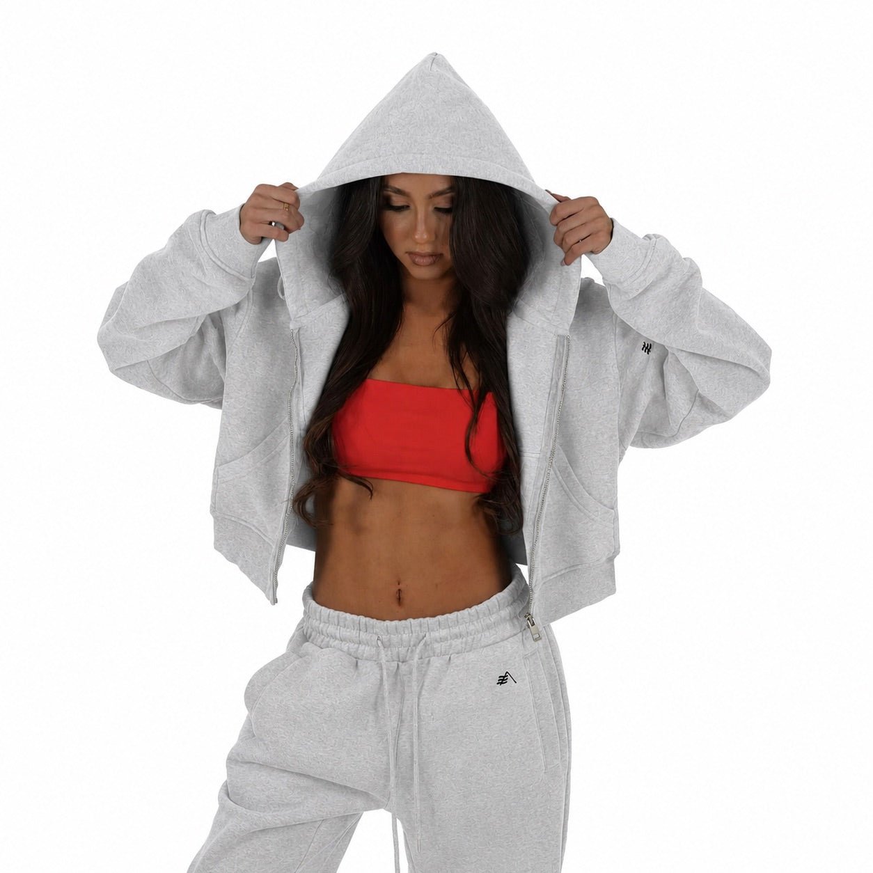 Premium Haven Cropped Zip - Up Hoodie - Elites Aera