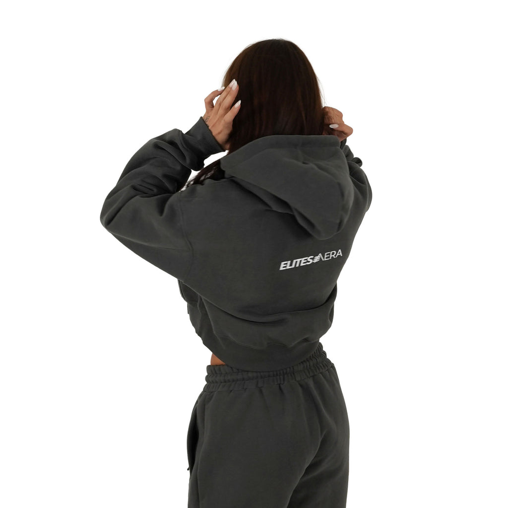 Onyx Aera Cropped Hoodie - Elites Aera