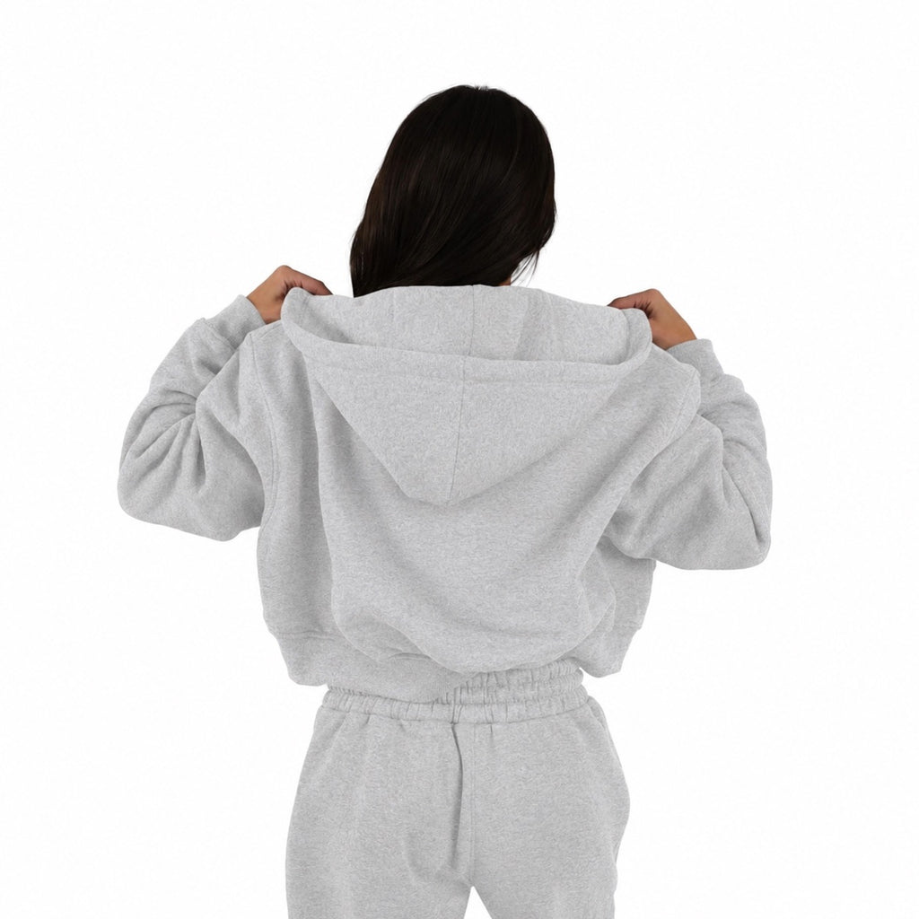 Premium Haven Cropped Zip - Up Hoodie - Elites Aera