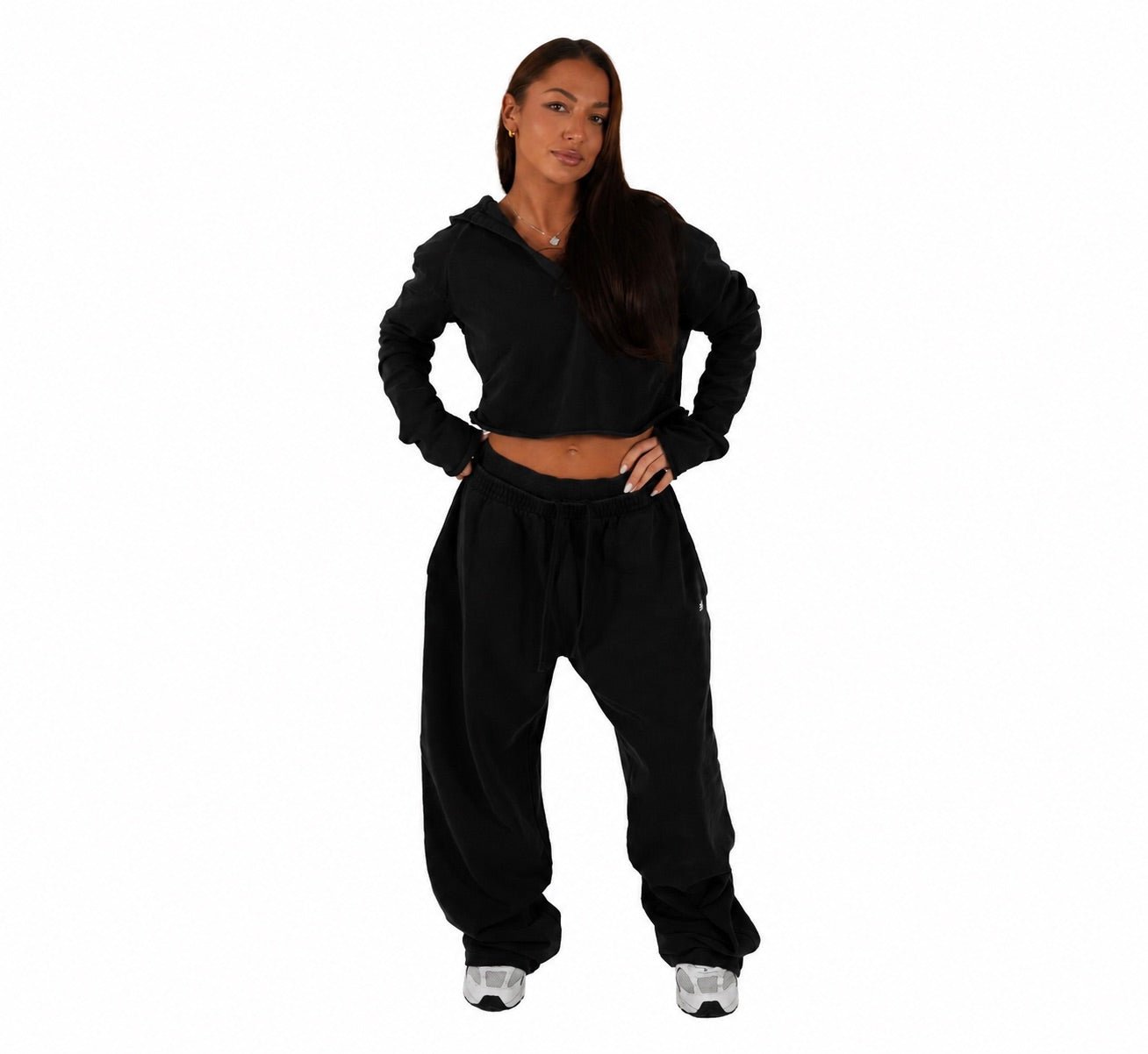 Effortless Drift Cropped Hoodie - Elites Aera
