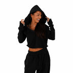 Effortless Drift Cropped Hoodie - Elites Aera