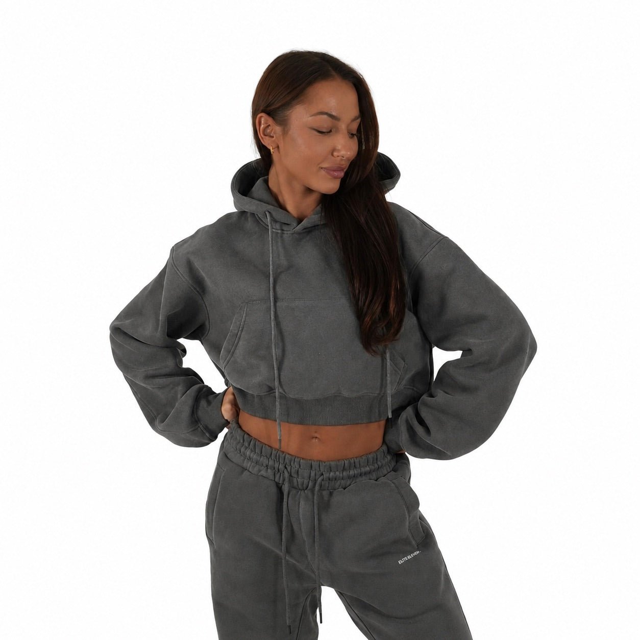 Onyx Aera Cropped Hoodie - Elites Aera