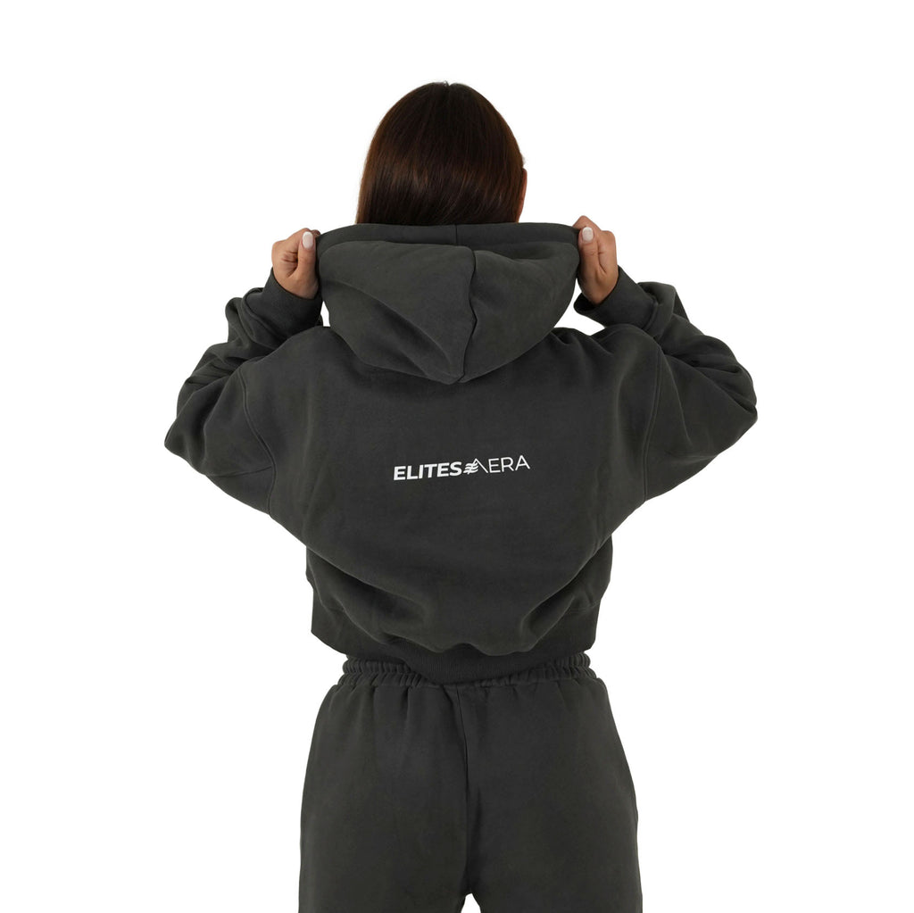 Onyx Aera Cropped Hoodie - Elites Aera