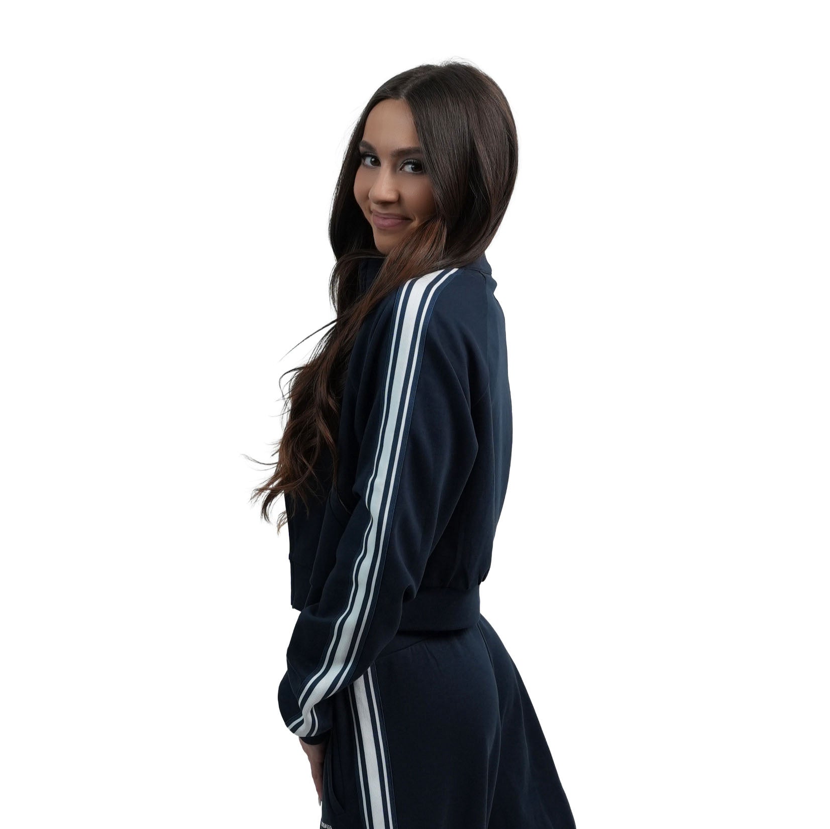 Women’s Blue Striped Zip - Up - Elites Aera