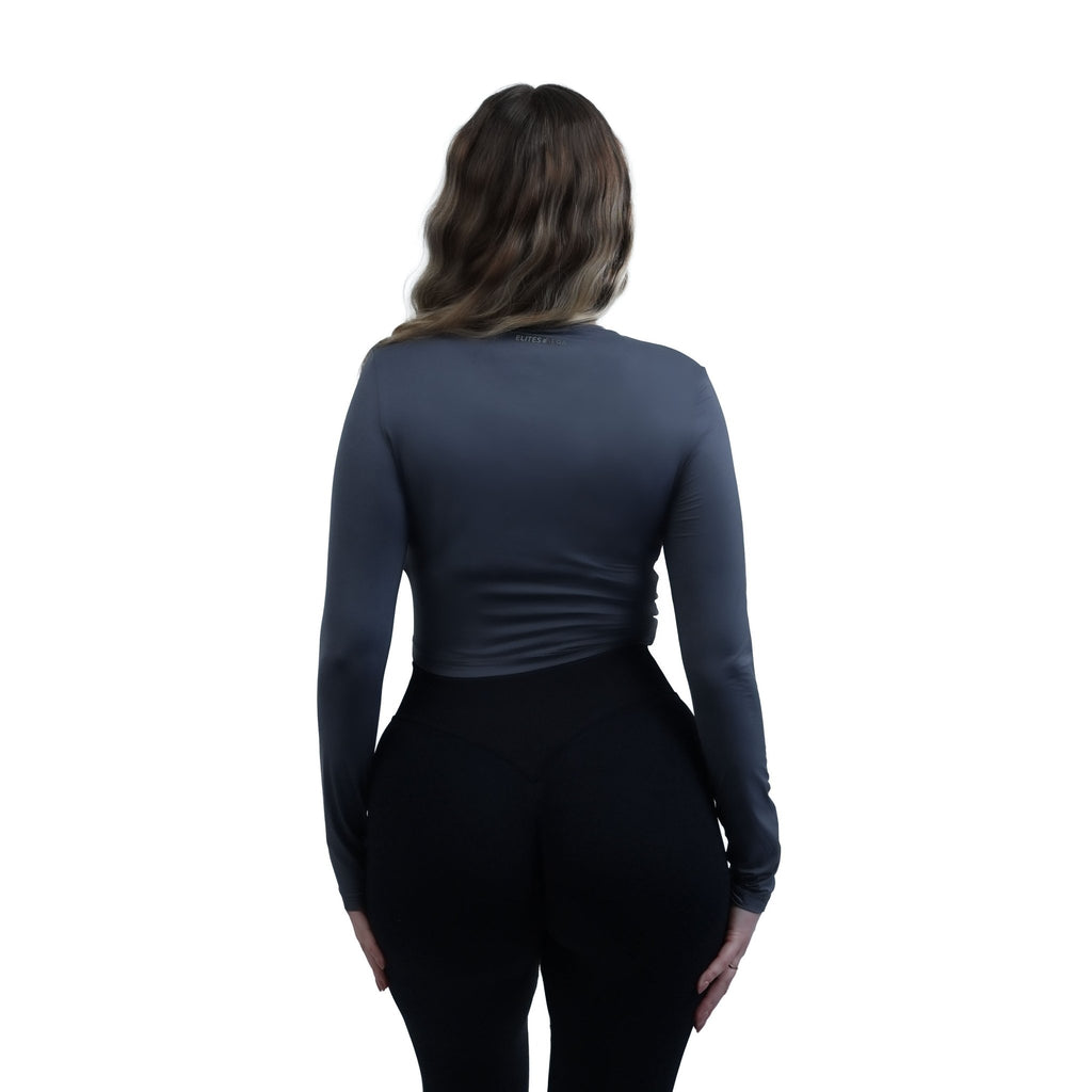 Grey Cropped Longsleeve - Elites Aera