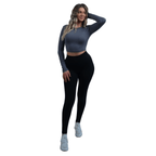 Grey Cropped Longsleeve - Elites Aera