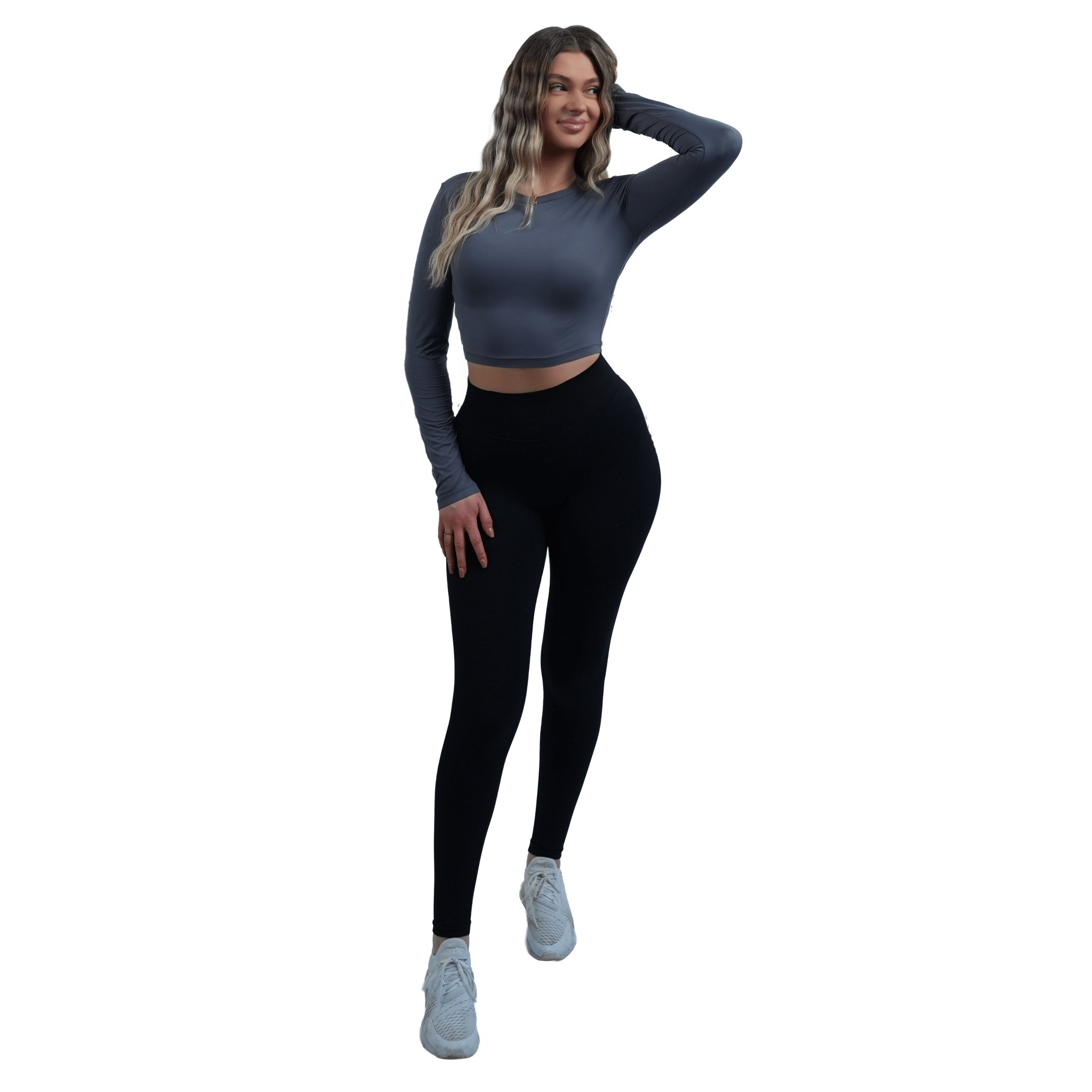 Grey Cropped Longsleeve - Elites Aera