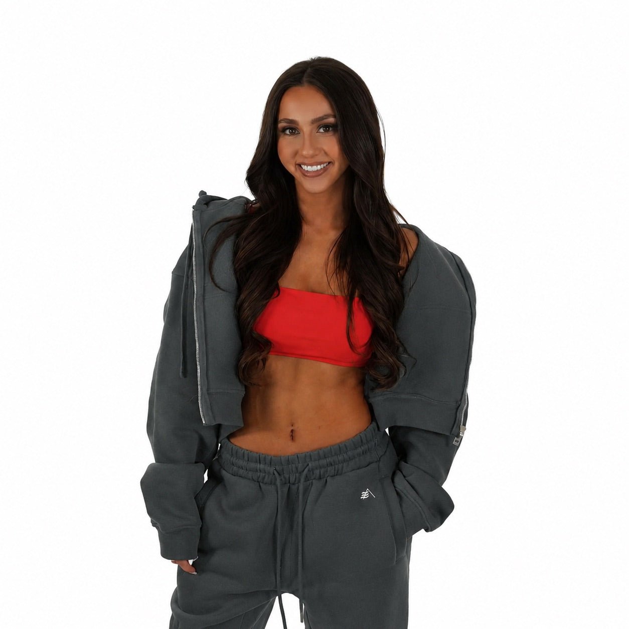 Premium Haven Cropped Zip - Up Hoodie - Elites Aera