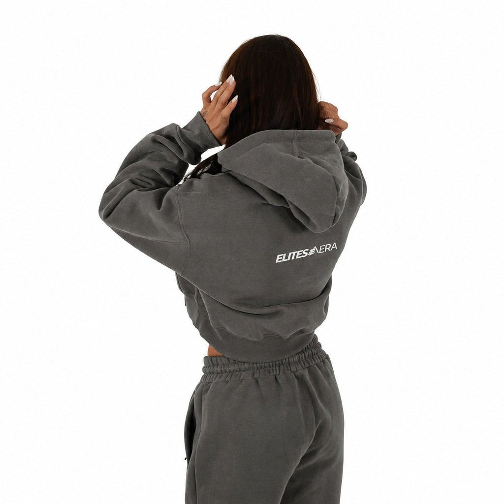 Onyx Aera Cropped Hoodie - Elites Aera