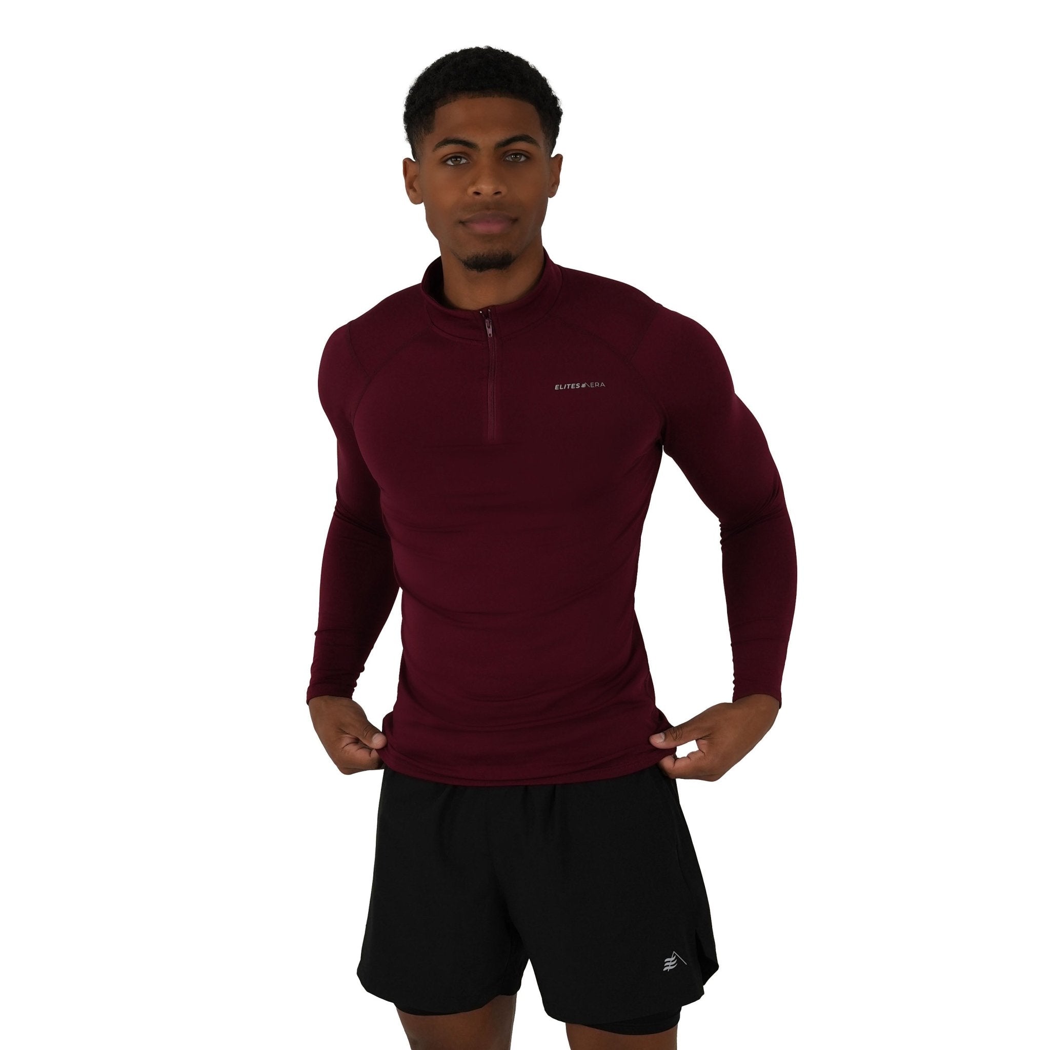 Men’s Burgundy Compression Shirt - Elites Aera