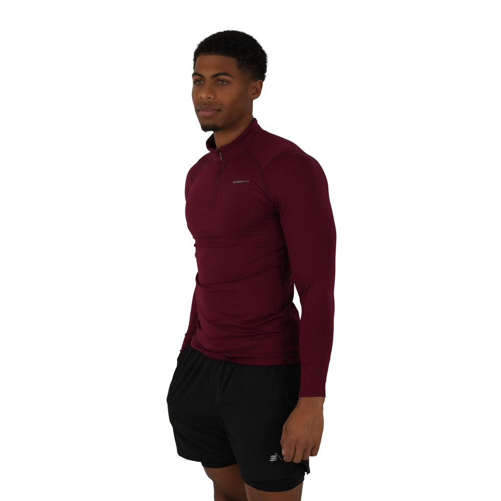 Men’s Burgundy Compression Shirt - Elites Aera