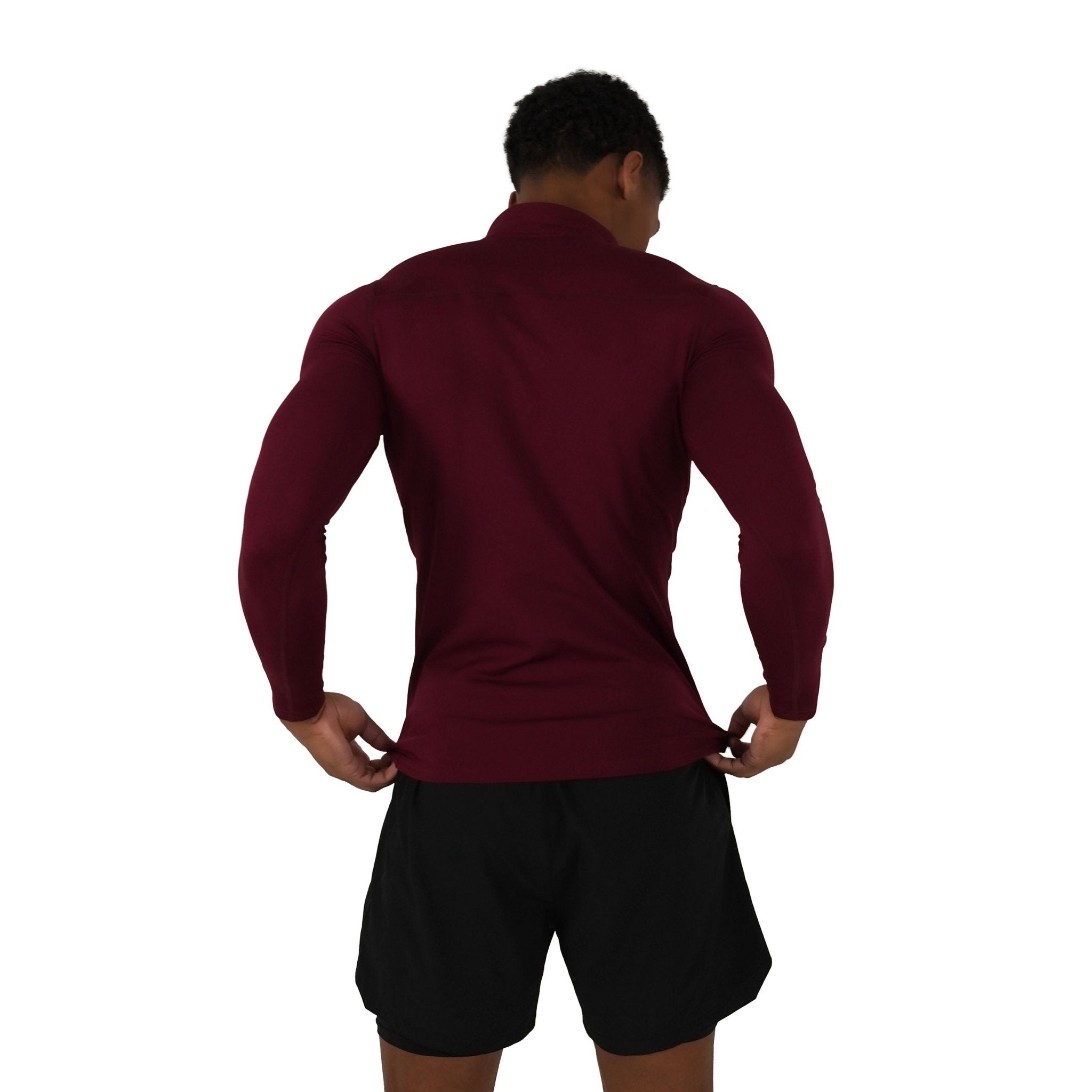 Men’s Burgundy Compression Shirt - Elites Aera