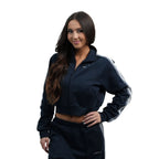 Women’s Blue Striped Zip - Up - Elites Aera