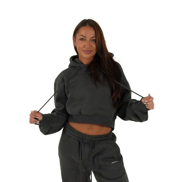 Onyx Aera Cropped Hoodie - Elites Aera