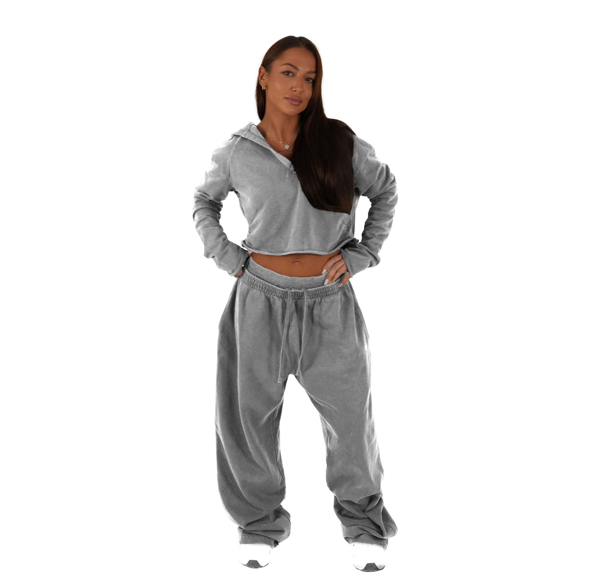 Effortless Drift Cropped Hoodie - Elites Aera