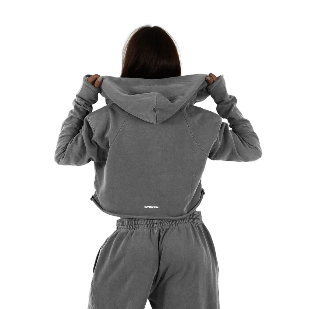 Effortless Drift Cropped Hoodie - Elites Aera