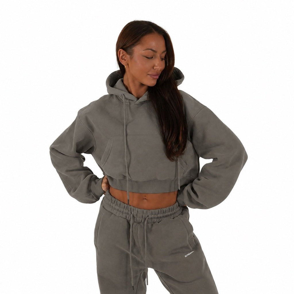 Onyx Aera Cropped Hoodie - Elites Aera