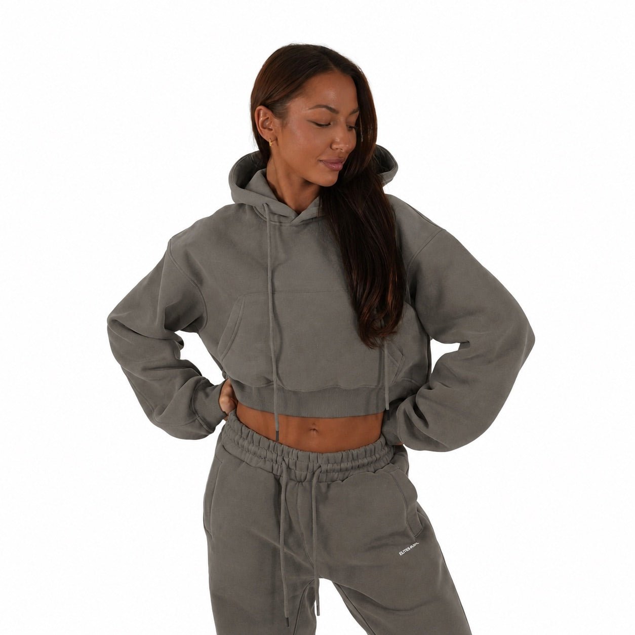 Onyx Aera Cropped Hoodie - Elites Aera