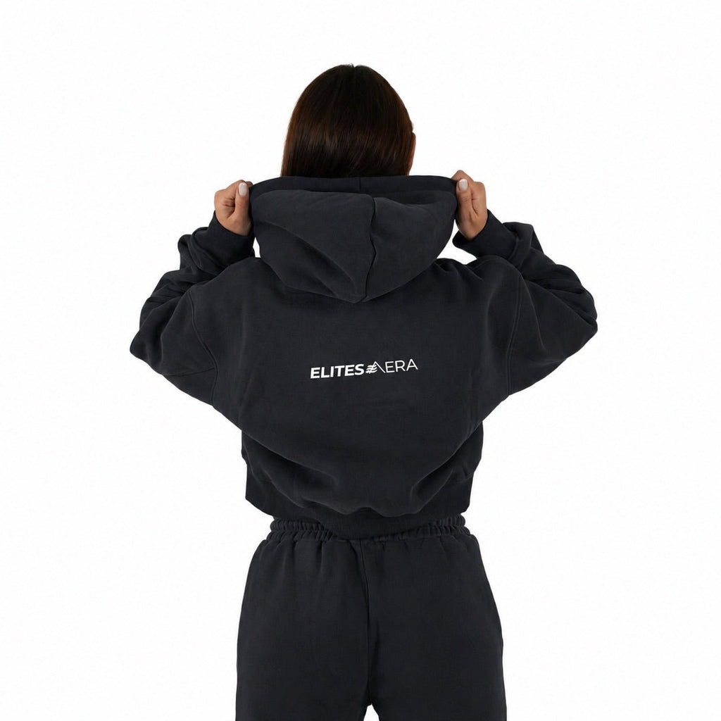 Onyx Aera Cropped Hoodie - Elites Aera