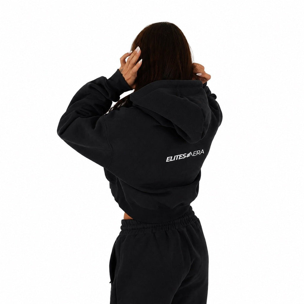 Onyx Aera Cropped Hoodie - Elites Aera