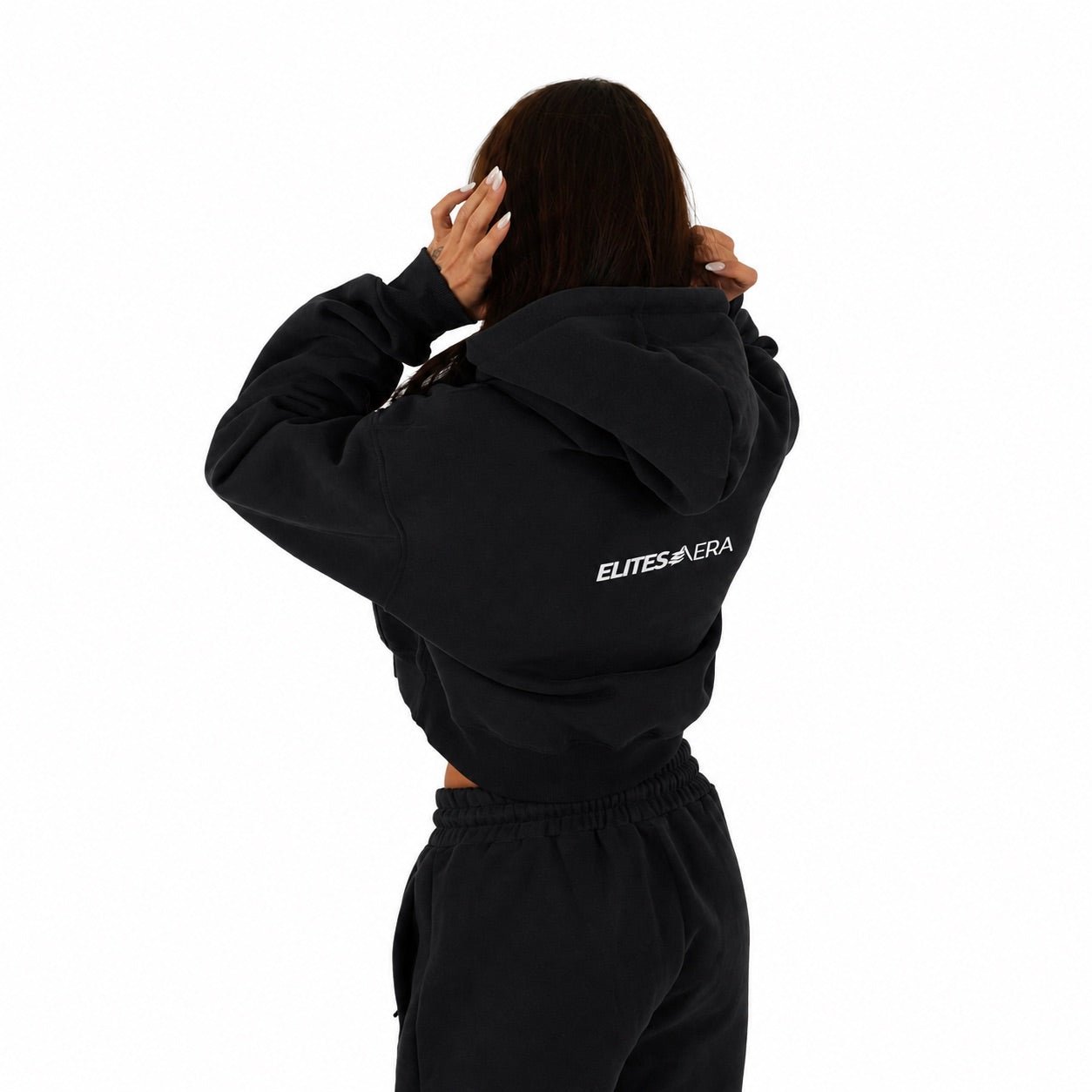 Onyx Aera Cropped Hoodie - Elites Aera