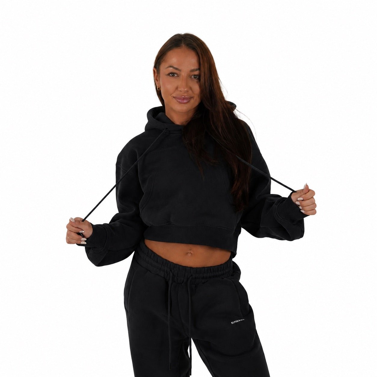 Onyx Aera Cropped Hoodie - Elites Aera